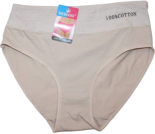 Dámské kalhotky do pasu jednobarevné 193 krémové 599/80