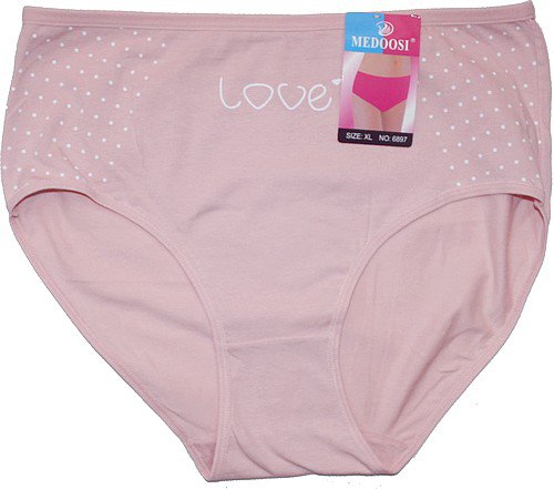 Dámské kalhotky do pasu LOVE růžové 6897 - 599/102