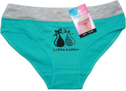 Dámské kalhotky do boků azurové DVĚ KOČIČKY 060 azurová