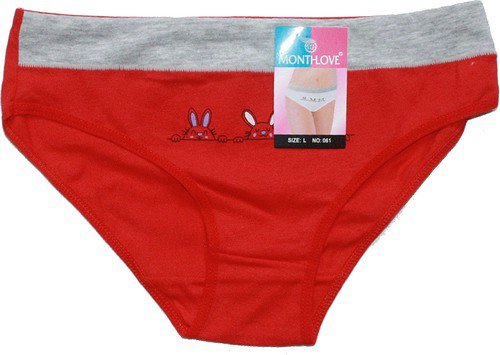 Dámské kalhotky do boků červené zajíčci 061 - 593/169