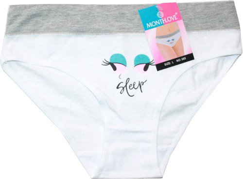 Dámské kalhotky do boků bílé dvě oči 065  593/172 