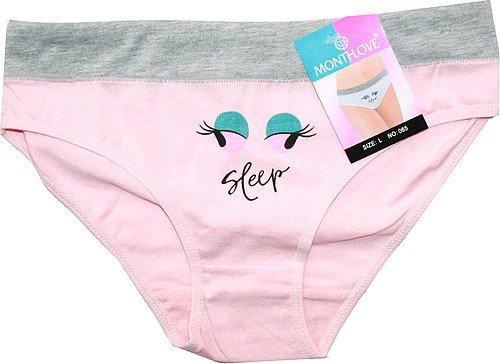 Dámské kalhotky do boků růžové dvě oči 065 
