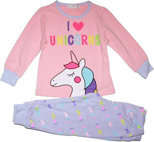 Dívčí pyžamo jednorožec, svítící ve tmě 1352 oranž 875/19 vel. 98