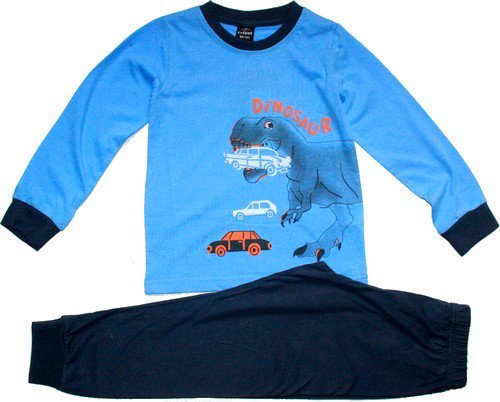 Dětské chlapecké pyžamo s potiskem DINOSAUR 412 modré 921/37 vel. 98