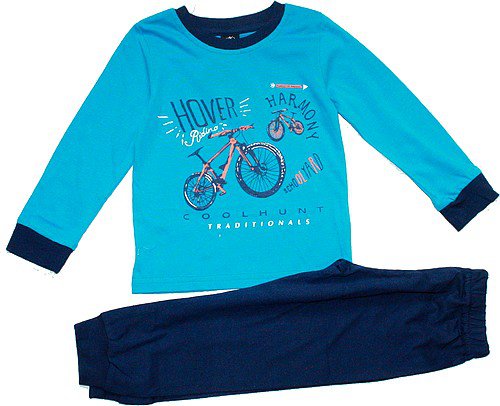 Dětské chlapecké pyžamo s potiskem JÍZDNÍ KOLO 8836 azur 921/55 vel. 98