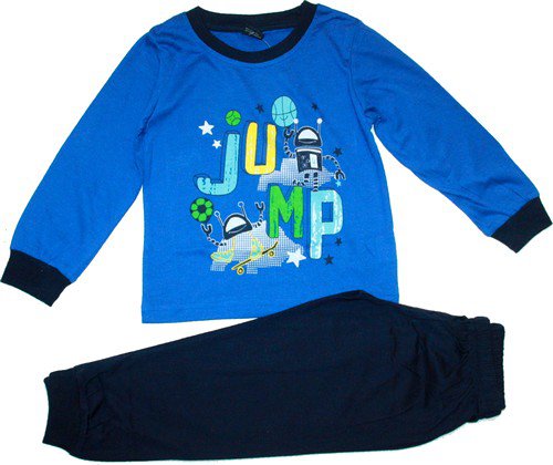 Dětské chlapecké pyžamo potisk JUMP modré 923/17  vel. 98