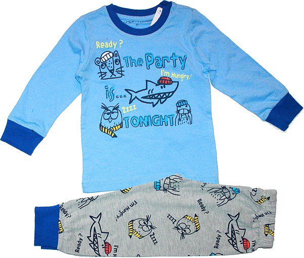 Chlapecké pyžamo pro kluky Wolf s potiskem ZOO modré - 679/3 vel. 98