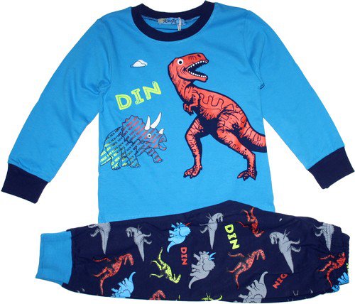 Dětské pyžamo chlapecké svítící ve tmě DINO 1752 modré vel. 98 - 128