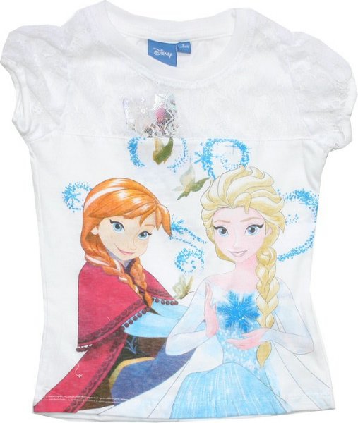 Tričko dívčí Frozen Ledové království bílé 431/38 vel. 98