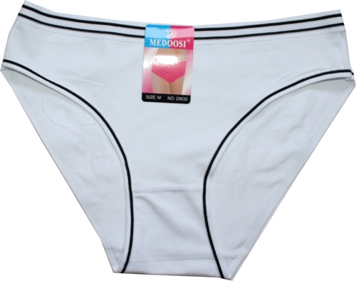 Dámské kalhotky do boků, jednobarevné 25635 bílé