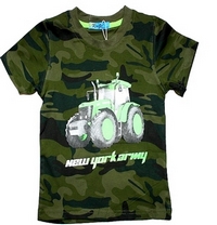 Chlapecké tričko KUGO maskáčové traktor 318/12