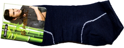 Pánské kotníčkové ponožky bambusové 21086 modrá