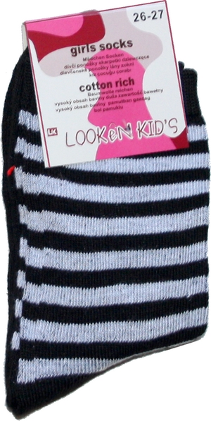 Dívčí ponožky klasické pro holky 7971 proužek