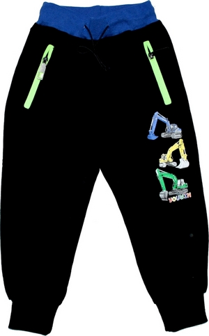 Chlapecké tepláky Kugo TŘI NAKLADAČE 8502 černé