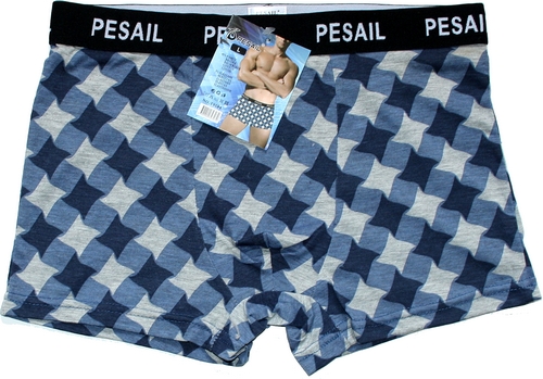 Pánské boxerky motiv šachovnice 184 šedá