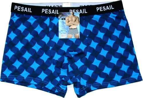 Pánské boxerky motiv šachovnice 184 modrá