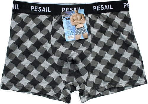 Pánské boxerky motiv šachovnice 184 černá