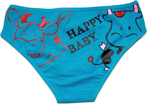 Dámské kalhotky do boků kravičky azurové