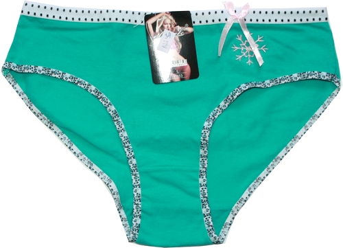 Dámské kalhotky bokové jednobarevné K033 zelené