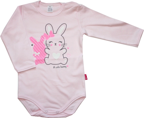 Dětská body bavlněná s potiskem vel. 92 růžové