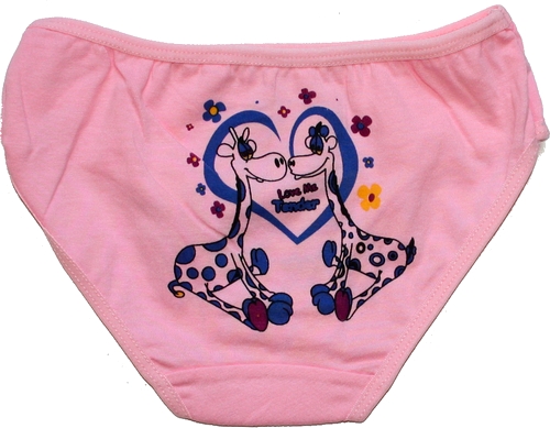 Dívčí kalhotky, spodní dívčí kalhotky Elevek ŽIRAFY 89417 růžové