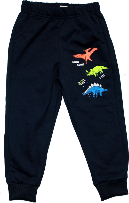 Dětské tepláky, chlapecké tepláky modré DINOSAUŘI 3446 slabé vel. 