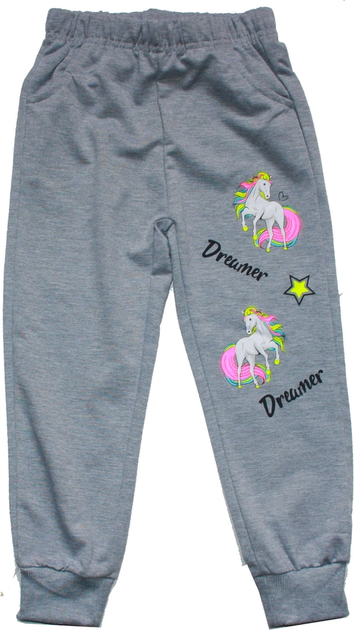 Dívčí tepláky dva koně šedé 2227 slabé 