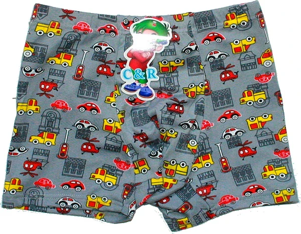 Chlapecké trenýrky s auty pro kluky 8803 šedé