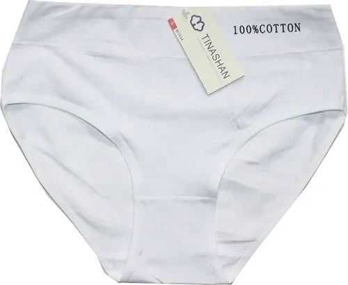 Dámské kalhotky do pasu 100% bavlna M1534 bílá 598-148