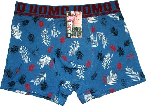 Pánské trenýrky, boxerky UOMO KLASICKÉ 6702 šedočerná