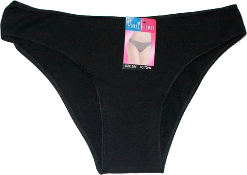 Dámské bokové jednobarevné kalhotky 70014 černé 606-16