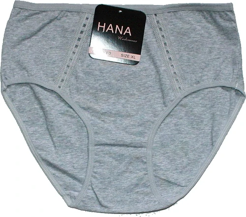 Dámské kalhotky do pasu jednobarevné 38303 šedé