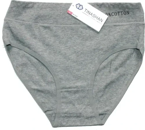 Dámské kalhotky do pasu 100% bavlna M1534 šedá 598-155
