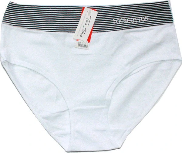 Dámské kalhotky 100% bavlna do pasu bílé M193 598-153