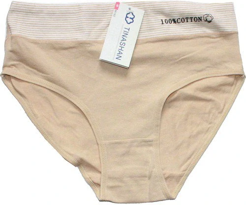 Dámské kalhotky 100% bavlna do pasu krémové M193 598-172