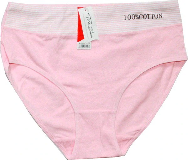Dámské kalhotky 100% bavlna do pasu růžové M193 598-173