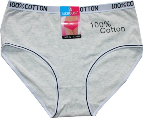 Dámské kalhotky vyšší do polopasu s motivem 100% cotton 6898 ME 599-66