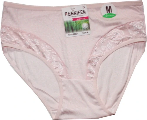 Dámské bambusové kalhotky jemný řádek s krajkou M0060 RŮ