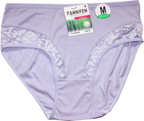 Dámské bambusové kalhotky jemný řádek s krajkou M0060 LILA 608-20