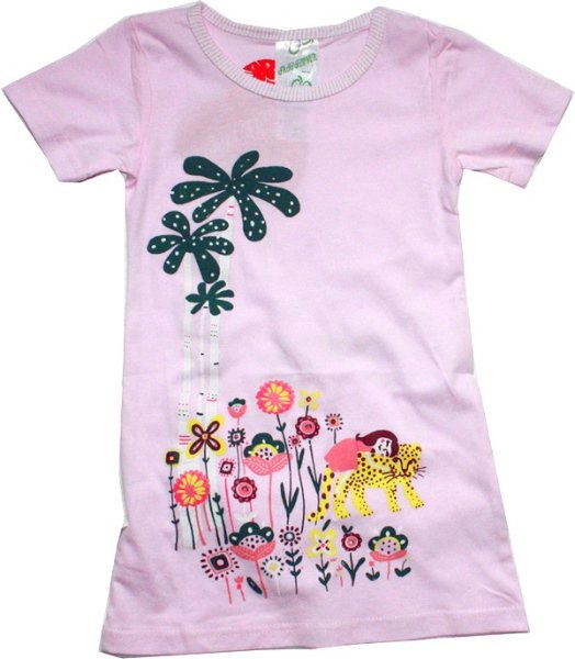 Dětská dívčí noční košile palmy 486 růžové 98