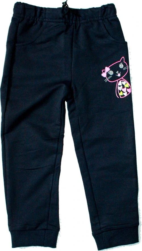 Dívčí tepláková souprava KUGO, motiv Kočička 1226 modrá 331/6