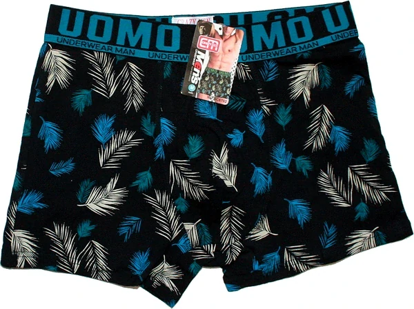 Pánské trenýrky, boxerky UOMO KLASICKÉ 6702 šedočerná