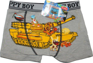 Dětské trenýrky chlapecké s potiskem Tank  701 - 778/213 šedá