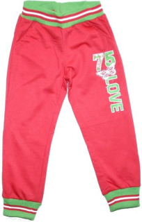 Tepláky slabé dívčí motýl 100696 růžové