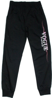 Dívčí tepláky slabé potisk VOGUE 2070 černé 