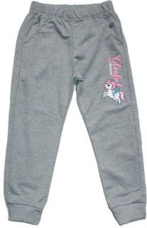 Dívčí tepláky létající koník JEDNOROŽEC 2068  šedé 