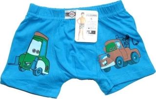 Dětské boxerky chlapecké s obrázkem auta 60597 azurová