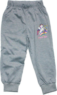 Dívčí tepláky letající JEDNOROŽEC slabé 555  šedé 