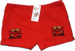 Dívčí kalhotky boxerky s potiskem 83847 červená
