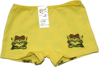 Dívčí kalhotky boxerky s potiskem 83847 žluté
